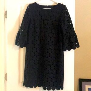 Ann Taylor Black outlet dress puff sleeve NWT